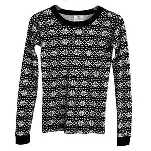 Hanna Andersson pajamas Top Children's Size 12 Organic Cotton Snug Fit Snowflake